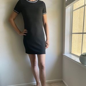 Divided black dress